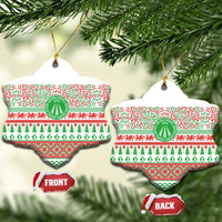 Welsh Christmas Ceramic Ornament Awen and Celtics Culture with Xmas Elements - Wonder Print Shop