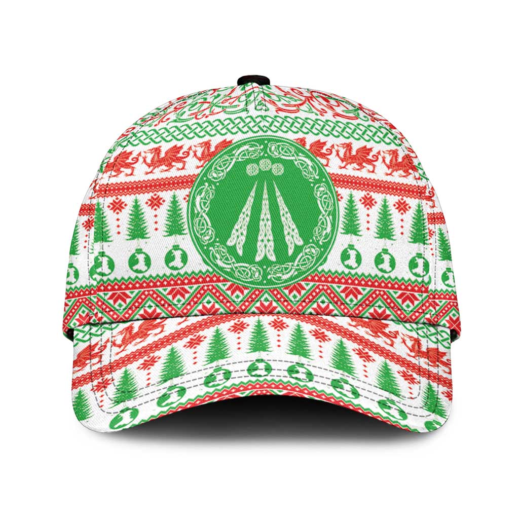 Welsh Christmas Classic Cap Awen and Celtics Culture with Xmas Elements - Wonder Print Shop