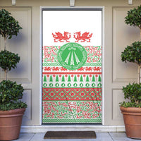 Welsh Christmas Door Cover Awen and Celtics Culture with Xmas Elements - Wonder Print Shop