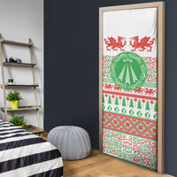 Welsh Christmas Door Cover Awen and Celtics Culture with Xmas Elements - Wonder Print Shop