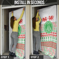 Welsh Christmas Door Cover Awen and Celtics Culture with Xmas Elements - Wonder Print Shop