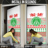 Welsh Christmas Door Cover Awen and Celtics Culture with Xmas Elements - Wonder Print Shop