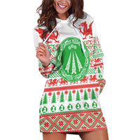 Welsh Christmas Hoodie Dress Awen and Celtics Culture with Xmas Elements - Wonder Print Shop
