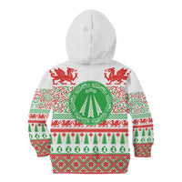 Welsh Christmas Kid Hoodie Awen and Celtics Culture with Xmas Elements - Wonder Print Shop