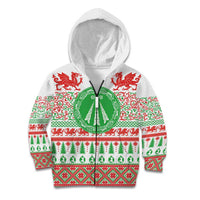 Welsh Christmas Kid Hoodie Awen and Celtics Culture with Xmas Elements - Wonder Print Shop