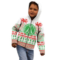 Welsh Christmas Kid Hoodie Awen and Celtics Culture with Xmas Elements - Wonder Print Shop