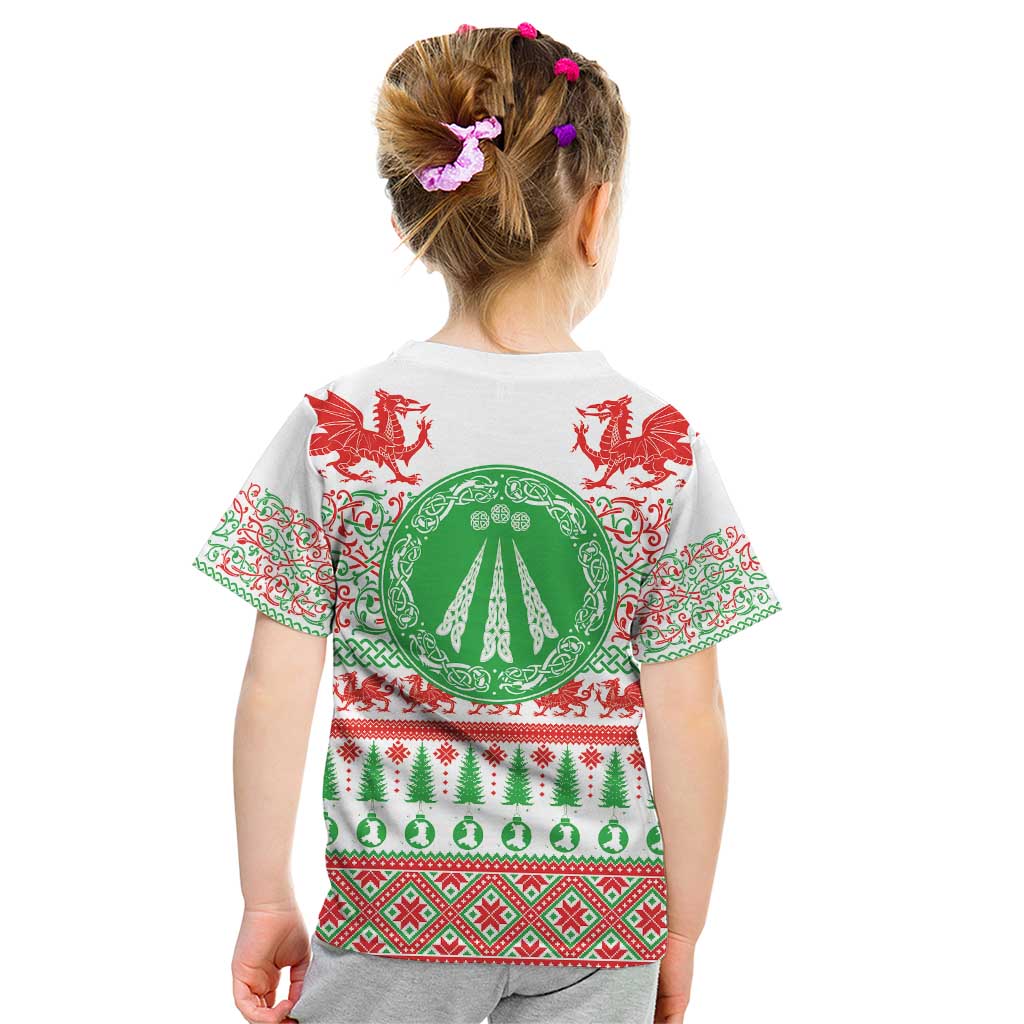 Welsh Christmas Kid T Shirt Awen and Celtics Culture with Xmas Elements - Wonder Print Shop