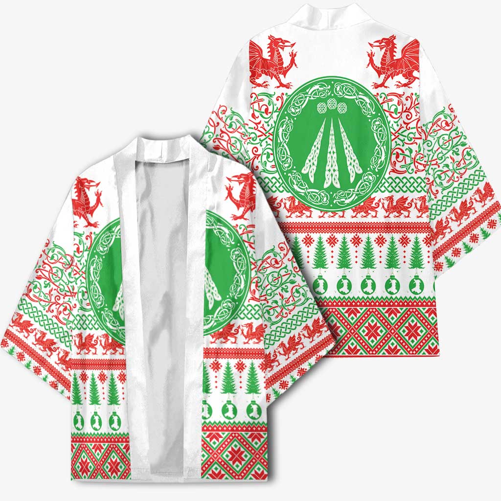 Welsh Christmas Kimono Awen and Celtics Culture with Xmas Elements - Wonder Print Shop