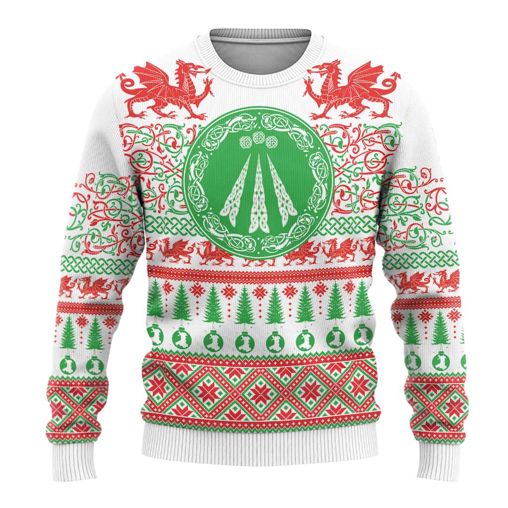 Welsh Christmas Ugly Christmas Sweater Awen and Celtics Culture with Xmas Elements - Wonder Print Shop