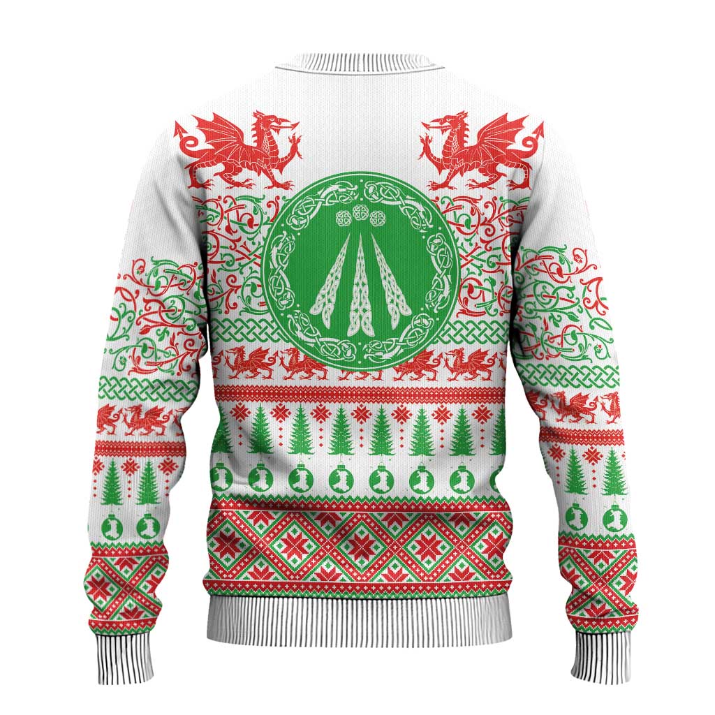Welsh Christmas Ugly Christmas Sweater Awen and Celtics Culture with Xmas Elements - Wonder Print Shop