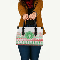 Welsh Christmas Leather Bag Awen and Celtics Culture with Xmas Elements - Wonder Print Shop