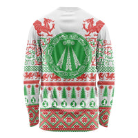 Welsh Christmas Long Sleeve Shirt Awen and Celtics Culture with Xmas Elements - Wonder Print Shop