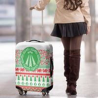 Welsh Christmas Luggage Cover Awen and Celtics Culture with Xmas Elements - Wonder Print Shop