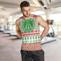 Welsh Christmas Men Tank Top Awen and Celtics Culture with Xmas Elements - Wonder Print Shop