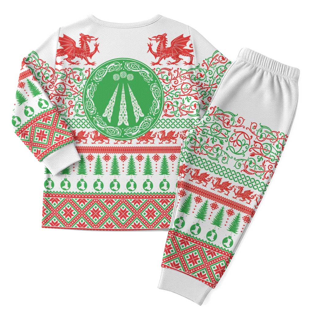 Welsh Christmas Pajama Set Awen and Celtics Culture with Xmas Elements - Wonder Print Shop