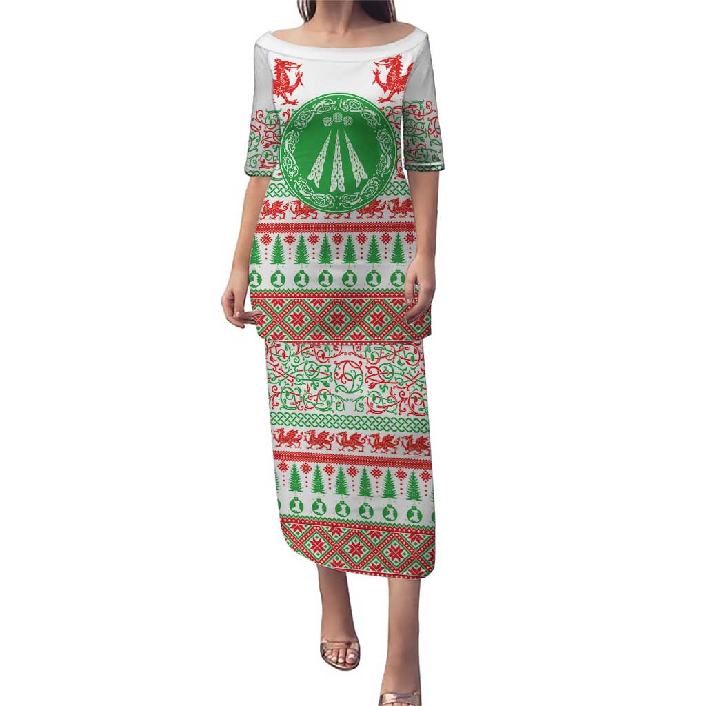 Welsh Christmas Puletasi Awen and Celtics Culture with Xmas Elements - Wonder Print Shop