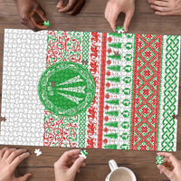 Welsh Christmas Puzzle Awen and Celtics Culture with Xmas Elements - Wonder Print Shop