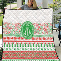 Welsh Christmas Quilt Awen and Celtics Culture with Xmas Elements - Wonder Print Shop