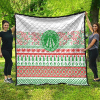 Welsh Christmas Quilt Awen and Celtics Culture with Xmas Elements - Wonder Print Shop