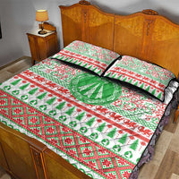 Welsh Christmas Quilt Bed Set Awen and Celtics Culture with Xmas Elements - Wonder Print Shop