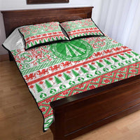 Welsh Christmas Quilt Bed Set Awen and Celtics Culture with Xmas Elements - Wonder Print Shop