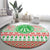 Welsh Christmas Round Carpet Awen and Celtics Culture with Xmas Elements - Wonder Print Shop