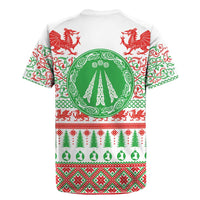 Welsh Christmas Rugby Jersey Awen and Celtics Culture with Xmas Elements - Wonder Print Shop