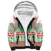 Welsh Christmas Sherpa Hoodie Awen and Celtics Culture with Xmas Elements - Wonder Print Shop