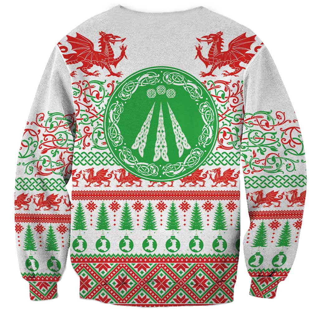 Welsh Christmas Sweatshirt Awen and Celtics Culture with Xmas Elements - Wonder Print Shop