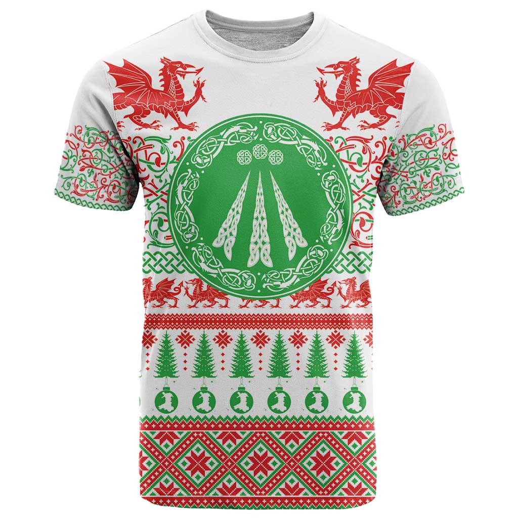 Welsh Christmas T Shirt Awen and Celtics Culture with Xmas Elements - Wonder Print Shop