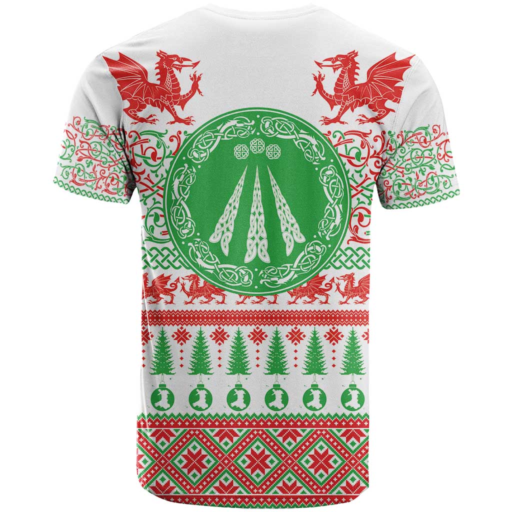 Welsh Christmas T Shirt Awen and Celtics Culture with Xmas Elements - Wonder Print Shop