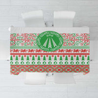 Welsh Christmas Tablecloth Awen and Celtics Culture with Xmas Elements - Wonder Print Shop
