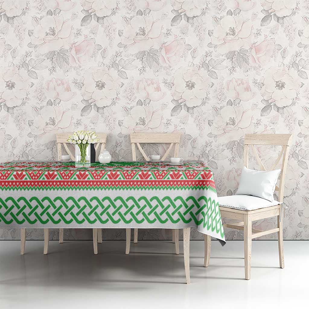 Welsh Christmas Tablecloth Awen and Celtics Culture with Xmas Elements - Wonder Print Shop