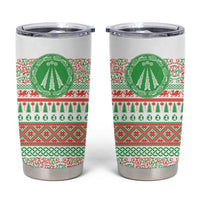 Welsh Christmas Tumbler Cup Awen and Celtics Culture with Xmas Elements - Wonder Print Shop