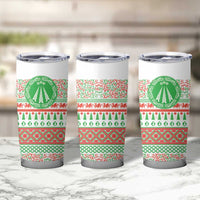 Welsh Christmas Tumbler Cup Awen and Celtics Culture with Xmas Elements - Wonder Print Shop