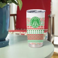 Welsh Christmas Tumbler Cup Awen and Celtics Culture with Xmas Elements - Wonder Print Shop