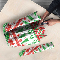 Welsh Christmas Umbrella Awen and Celtics Culture with Xmas Elements - Wonder Print Shop