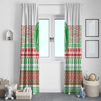 Welsh Christmas Window Curtain Awen and Celtics Culture with Xmas Elements - Wonder Print Shop
