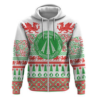 Welsh Christmas Zip Hoodie Awen and Celtics Culture with Xmas Elements - Wonder Print Shop