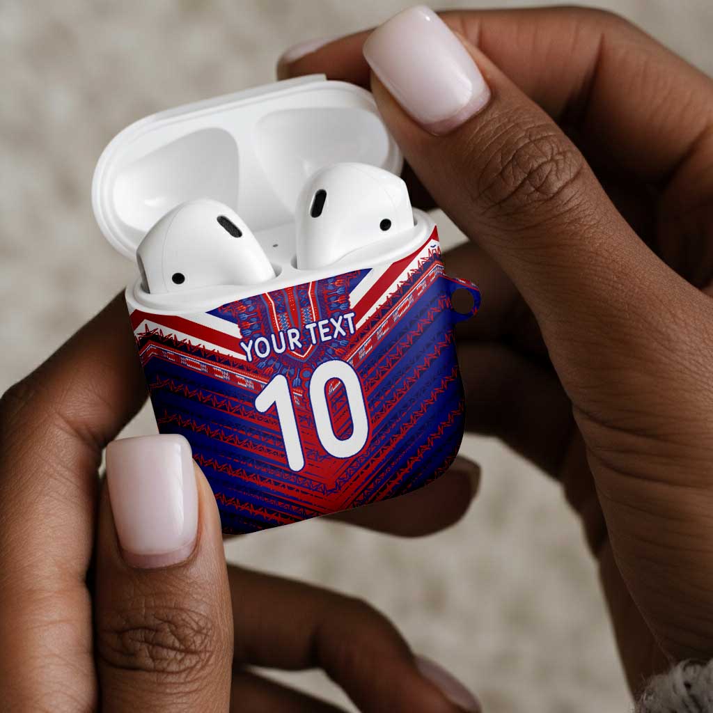 Custom Haiti National Football AirPods Case Dashiki Sporty Style - Wonder Print Shop