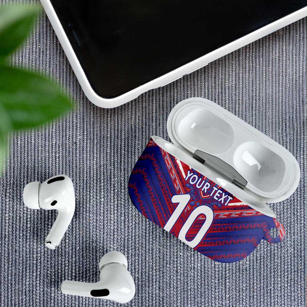 Custom Haiti National Football AirPods Case Dashiki Sporty Style - Wonder Print Shop