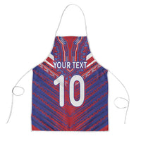 Custom Haiti National Football Apron Dashiki Sporty Style - Wonder Print Shop
