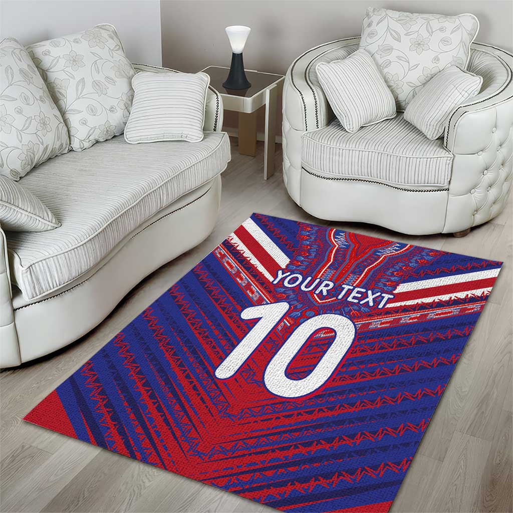 Custom Haiti National Football Area Rug Dashiki Sporty Style - Wonder Print Shop