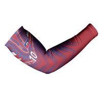 Custom Haiti National Football Arm Sleeves Dashiki Sporty Style - Wonder Print Shop