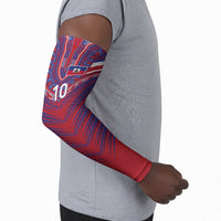 Custom Haiti National Football Arm Sleeves Dashiki Sporty Style - Wonder Print Shop