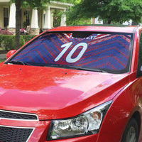 Custom Haiti National Football Auto Sun Shade Dashiki Sporty Style - Wonder Print Shop