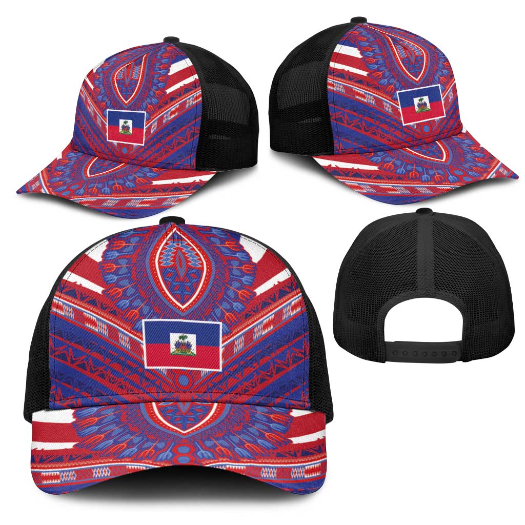 Haiti National Football Baseball Net Cap Dashiki Sporty Style - Wonder Print Shop