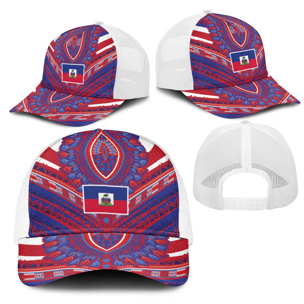 Haiti National Football Baseball Net Cap Dashiki Sporty Style - Wonder Print Shop