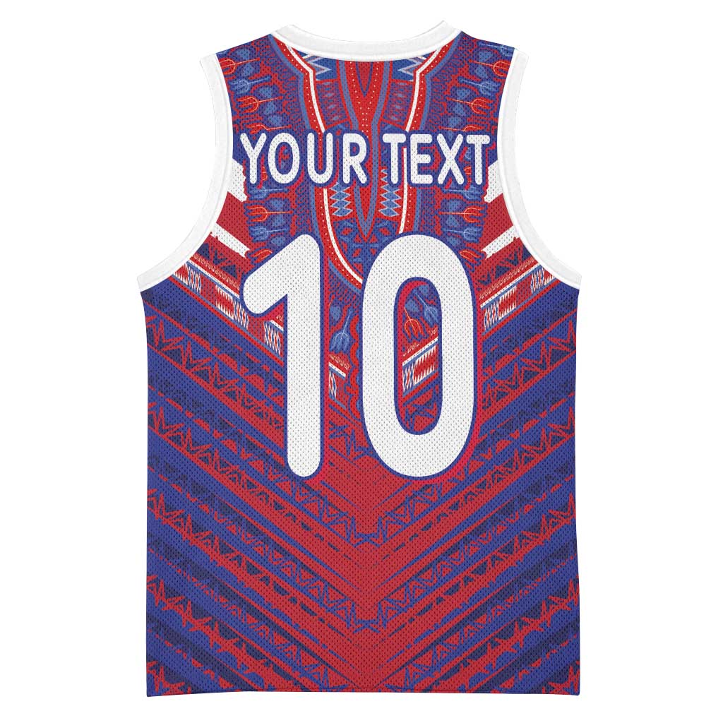 Custom Haiti National Football Basketball Jersey Dashiki Sporty Style - Wonder Print Shop