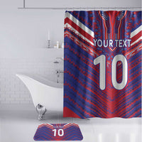 Custom Haiti National Football Bathroom Set Dashiki Sporty Style LT03